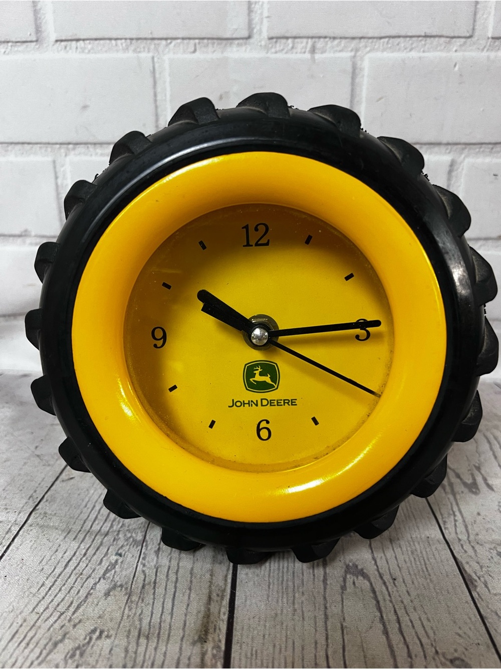John Deere Tire Desk Or Wall Clock WORKS